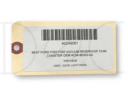 99-07 Ford F250 F350 Vacuum Reservoir Tank Canister OEM 4C34-9E453-Aa