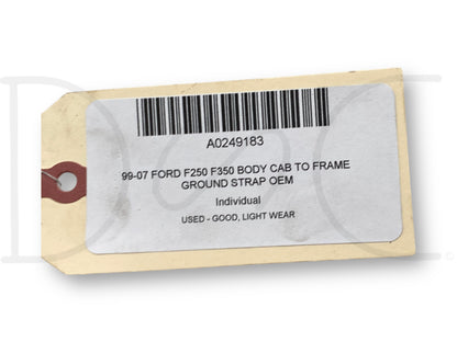 99-07 Ford F250 F350 Body Cab To Frame Ground Strap OEM