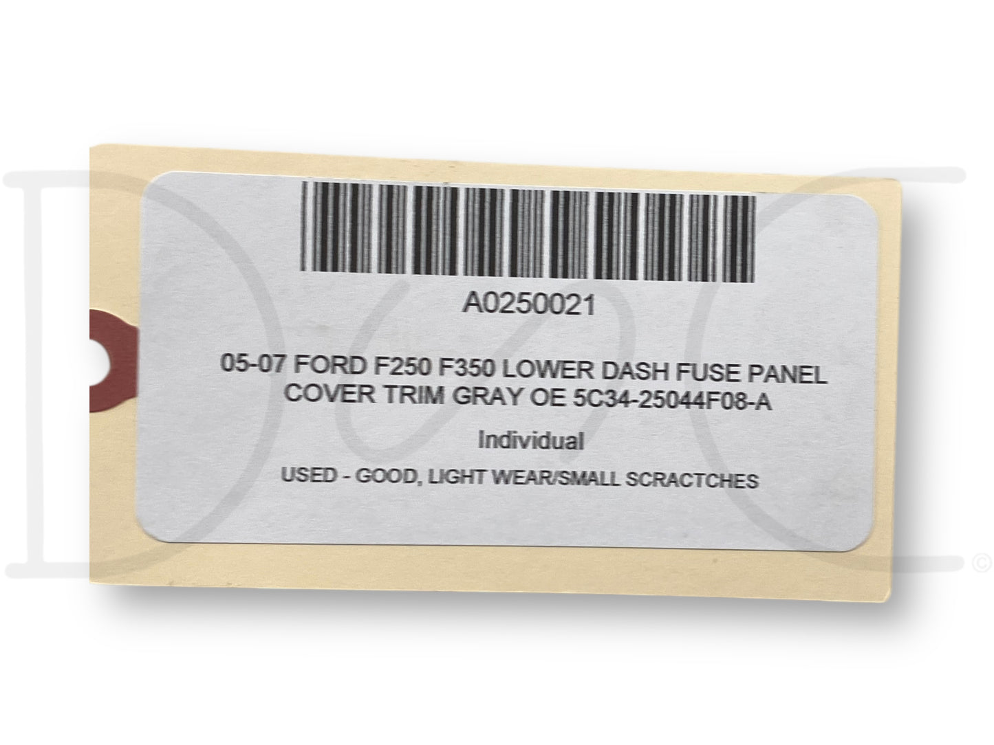 05-07 Ford F250 F350 Lower Dash Fuse Panel Cover Trim Gray OE 5C34-25044F08-A
