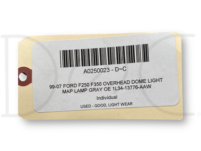 99-07 Ford F250 F350 Overhead Dome Light Map Lamp Gray OE 1L34-13776-Aaw