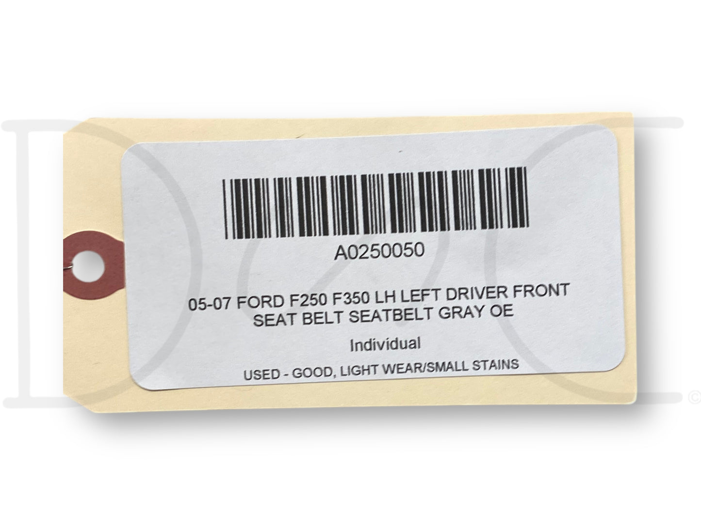 05-07 Ford F250 F350 LH Left Driver Front Seat Belt Seatbelt Gray OE