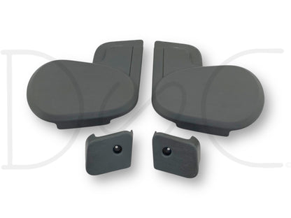 01-07 Ford F250 F350 Crew Rear 60/40 Seat Side Trim Bezel Set Left Right Gray