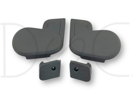01-07 Ford F250 F350 Crew Rear 60/40 Seat Side Trim Bezel Set Left Right Gray
