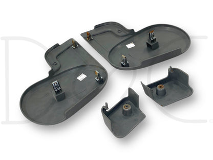 01-07 Ford F250 F350 Crew Rear 60/40 Seat Side Trim Bezel Set Left Right Gray