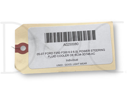 05-07 Ford F250 F350 6.0 6.0L Power Steering Fluid Cooler OE 6C34-3D746-AC
