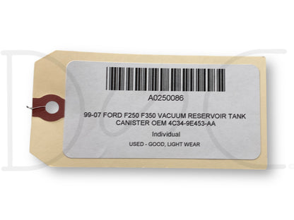 99-07 Ford F250 F350 Vacuum Reservoir Tank Canister OEM 4C34-9E453-Aa