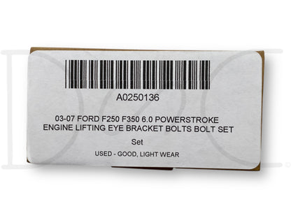03-07 Ford F250 F350 6.0 Powerstroke Engine Lifting Eye Bracket Bolts Bolt Set