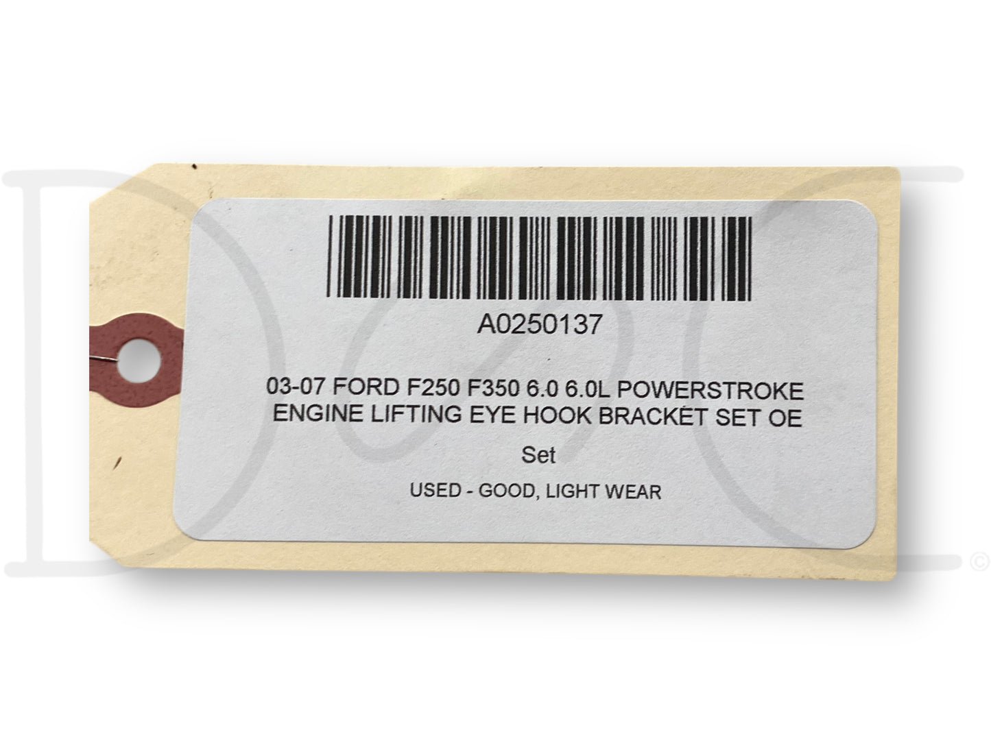 03-07 Ford F250 F350 6.0 6.0L Powerstroke Engine Lifting Eye Hook Bracket Set OE