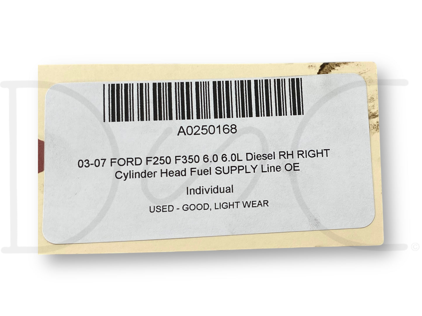 03-07 Ford F250 F350 6.0 6.0L Diesel RH Right Cylinder Head Fuel Supply Line OE