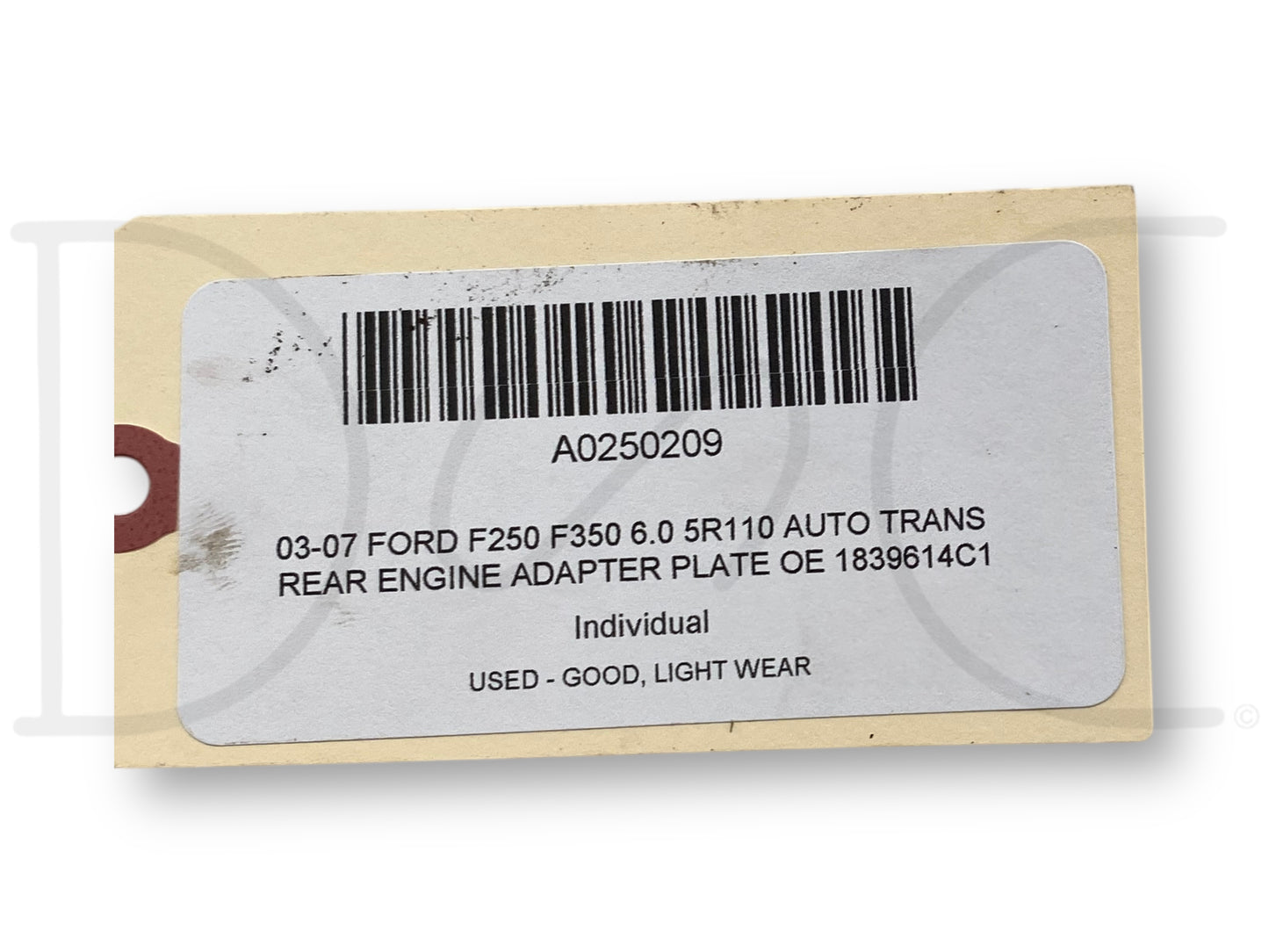 03-07 Ford F250 F350 6.0 5R110 Auto Trans Rear Engine Adapter Plate OE 1839614C1