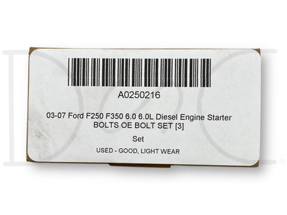 03-07 Ford F250 F350 6.0 6.0L Diesel Engine Starter Bolts OE Bolt Set [3]