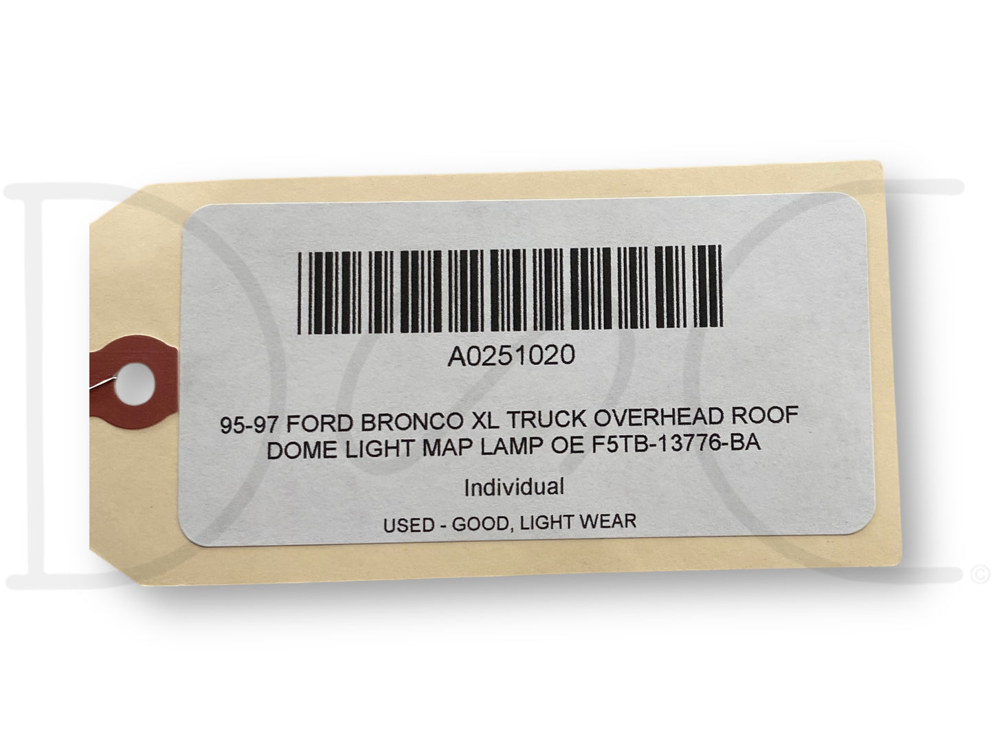 95-97 Ford Bronco XL Truck Overhead Roof Dome Light Map Lamp OE F5Tb-13776-BA