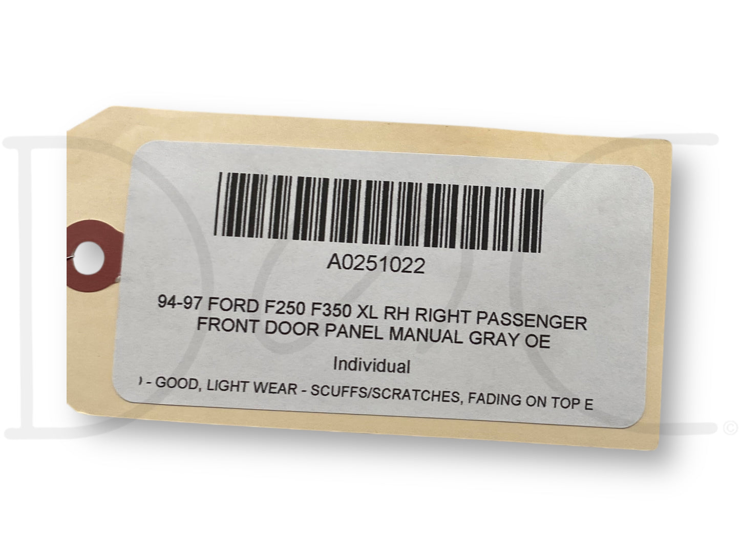 94-97 Ford F250 F350 XL RH Right Passenger Front Door Panel Manual Gray OE