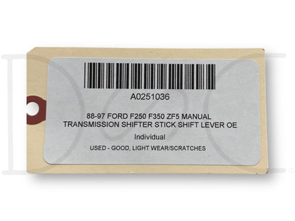 88-97 Ford F250 F350 ZF5 Manual Transmission Shifter Stick Shift Lever OE
