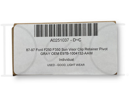 87-97 Ford F250 F350 Sun Visor Clip Retainer Pivot Gray OEM E97B-1004132-Aaw