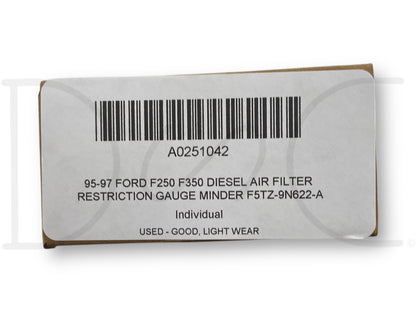 95-97 Ford F250 F350 Diesel Air Filter Restriction Gauge Minder F5Tz-9N622-A