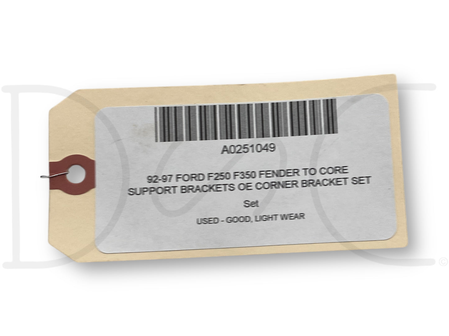 92-97 Ford F250 F350 Fender To Core Support Brackets OE Corner Bracket Set