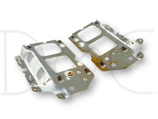 92-97 Ford F250 F350 Headlight Bracket Header Core Support Pair Set RH LH OEM
