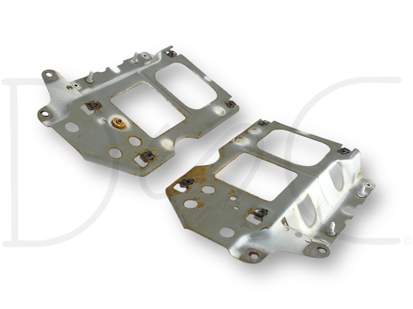92-97 Ford F250 F350 Headlight Bracket Header Core Support Pair Set RH LH OEM
