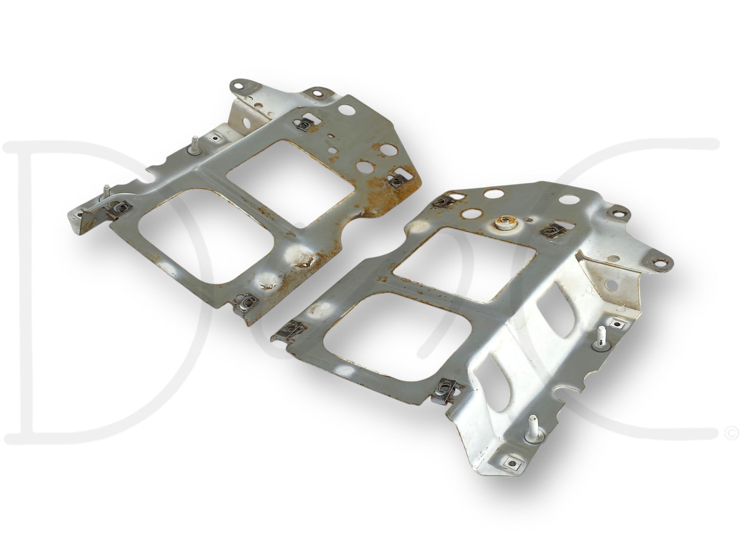 92-97 Ford F250 F350 Headlight Bracket Header Core Support Pair Set RH LH OEM