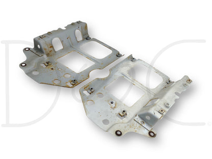 92-97 Ford F250 F350 Headlight Bracket Header Core Support Pair Set RH LH OEM