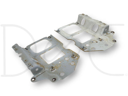 92-97 Ford F250 F350 Headlight Bracket Header Core Support Pair Set RH LH OEM