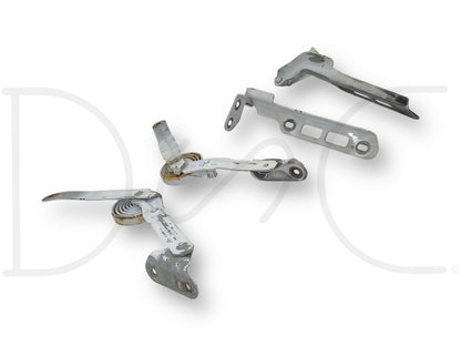 80-96 Ford F250 F350 Truck Hood Hinge And Spring Set White Hood Hinges Springs