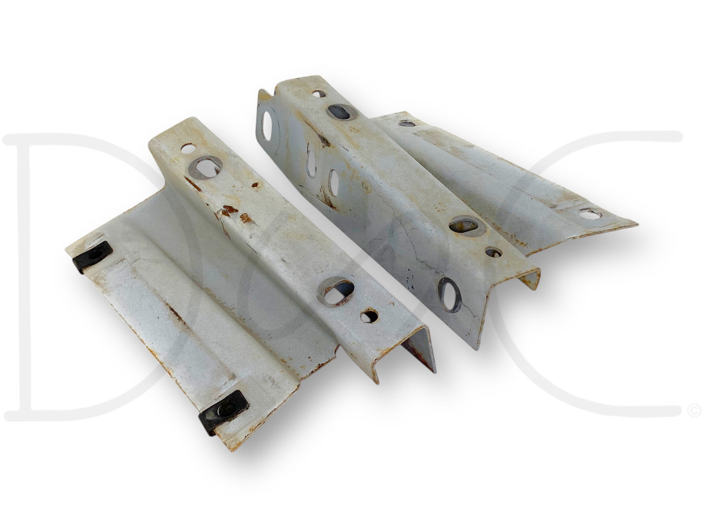 95-97 Ford F250 F350 Diesel Radiator To Core Support Bracket Pair OE Brackets