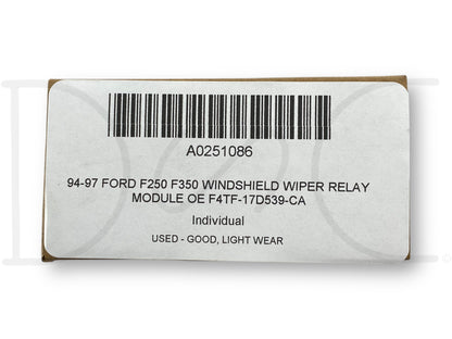 94-97 Ford F250 F350 Windshield Wiper Relay Module OE F4Tf-17D539-Ca