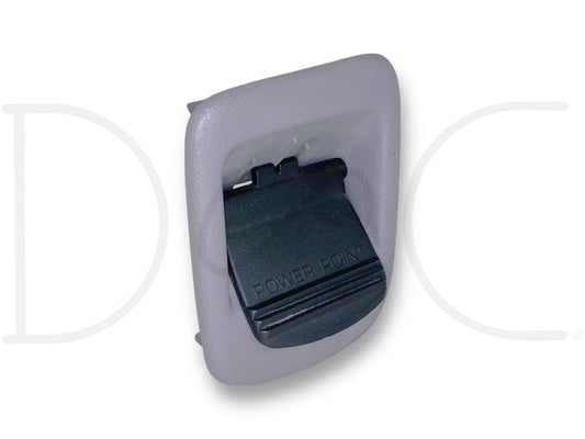 92-97 Ford F250 F350 Truck Dash Power Point 12V Outlet OE Opal Gray Trim Bezel