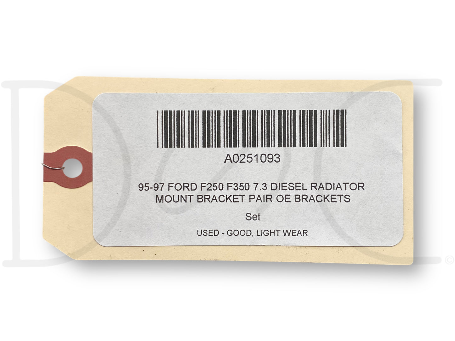 95-97 Ford F250 F350 7.3 Diesel Radiator Mount Bracket Pair OE Brackets