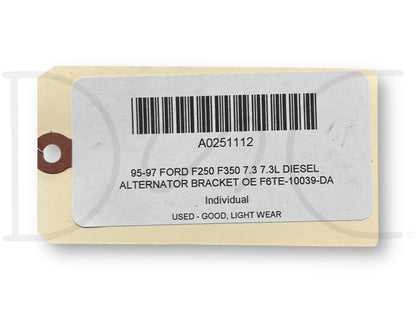 95-97 Ford F250 F350 7.3 7.3L Diesel Alternator Bracket OE F6Te-10039-Da