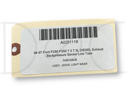 94-97 Ford F250 F350 7.3 7.3L Diesel Exhaust Backpressure Sensor Line Tube