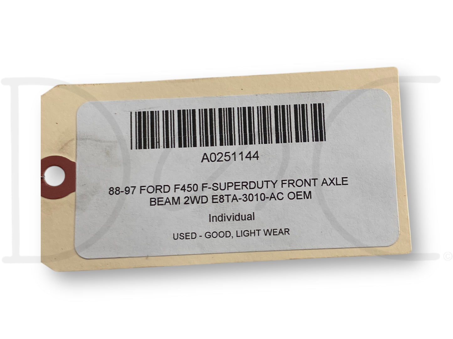 88-97 Ford F450 F-Superduty Front Axle Beam 2WD E8Ta-3010-AC OEM