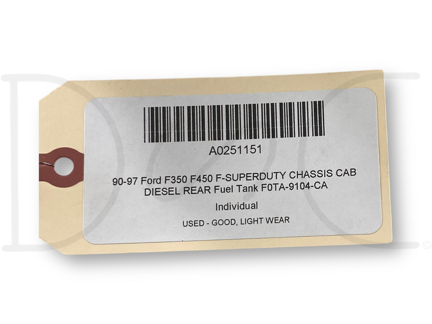 90-97 Ford F350 F450 F-Superduty Chassis Cab Diesel Rear Fuel Tank F0Ta-9104-Ca