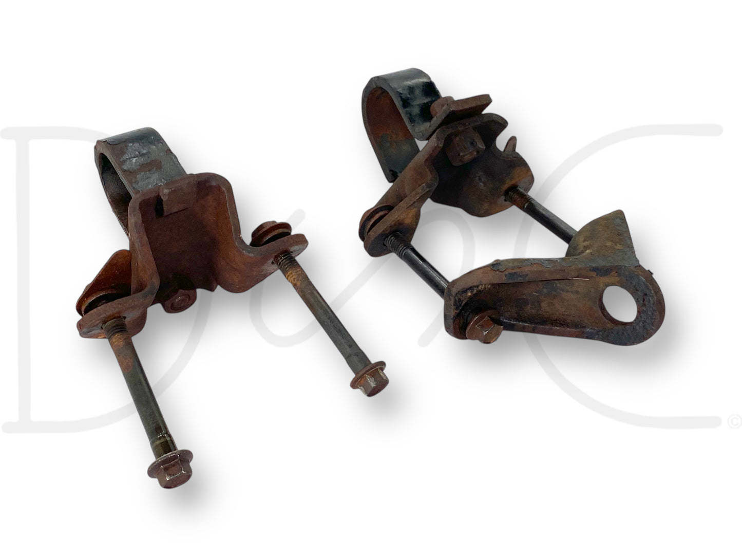 92-97 Ford F450 F-Superduty Front Axle Sway Bar Bushing Brackets Bracket Set OE