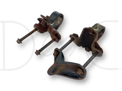 92-97 Ford F450 F-Superduty Front Axle Sway Bar Bushing Brackets Bracket Set OE