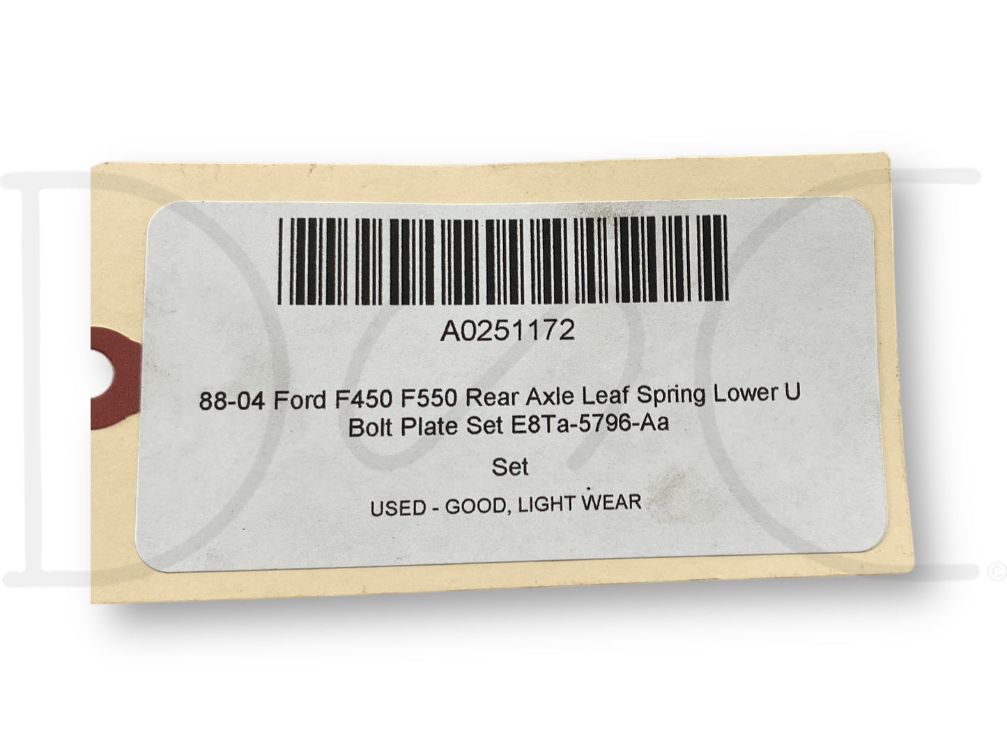 88-04 Ford F450 F550 Rear Axle Leaf Spring Lower U Bolt Plate Set E8Ta-5796-Aa