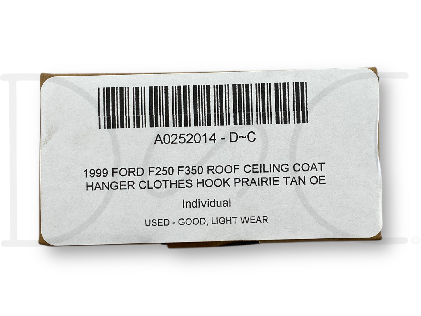 1999 Ford F250 F350 Roof Ceiling Coat Hanger Clothes Hook Prairie Tan OE