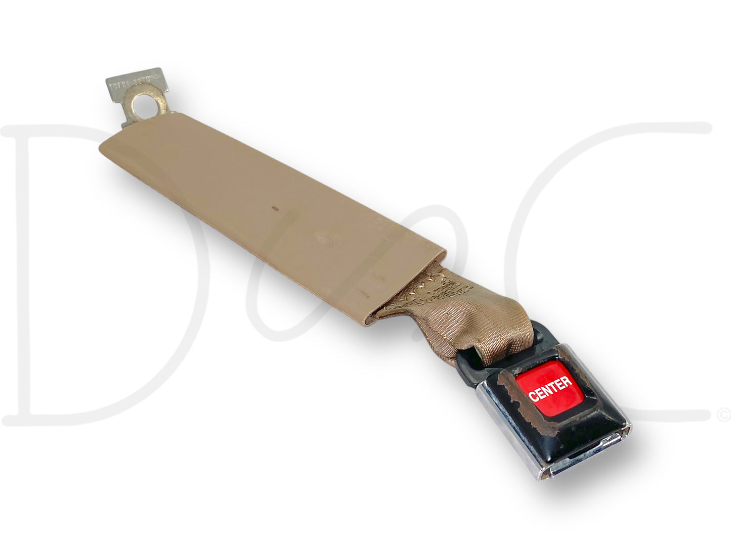 99-00 Ford F250 F350 Front Center Seat Belt Seatbelt Latch Buckle Tan OEM