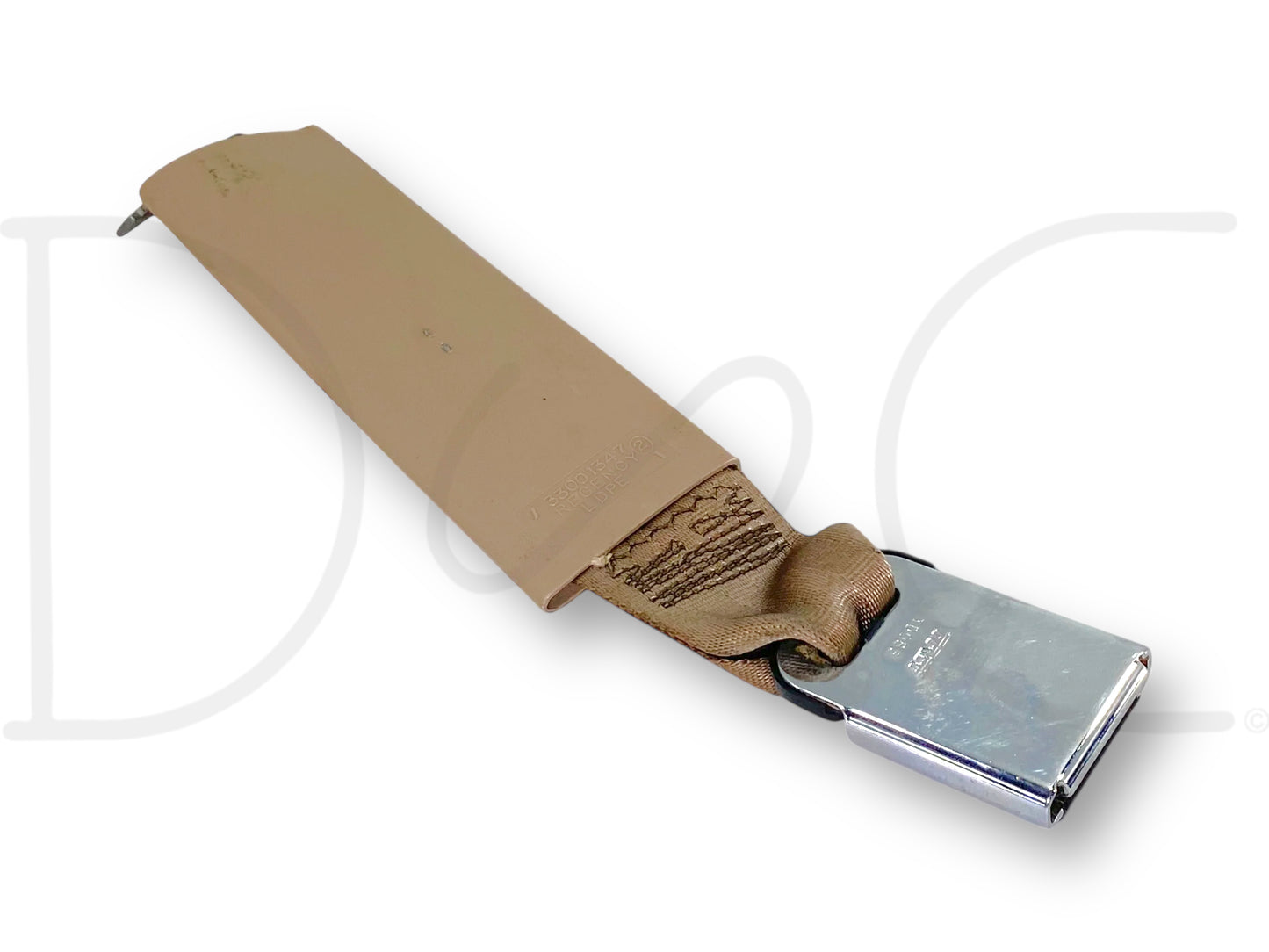 99-00 Ford F250 F350 Front Center Seat Belt Seatbelt Latch Buckle Tan OEM