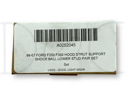 99-07 Ford F250 F350 Hood Strut Support Shock Ball Lower Stud Pair Set