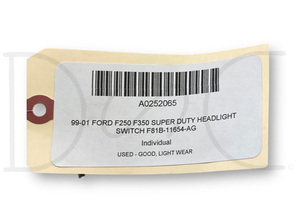 99-01 Ford F250 F350 Super Duty Headlight Switch F81B-11654-Ag