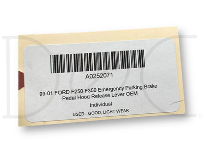 99-01 Ford F250 F350 Emergency Parking Brake Pedal Hood Release Lever OEM