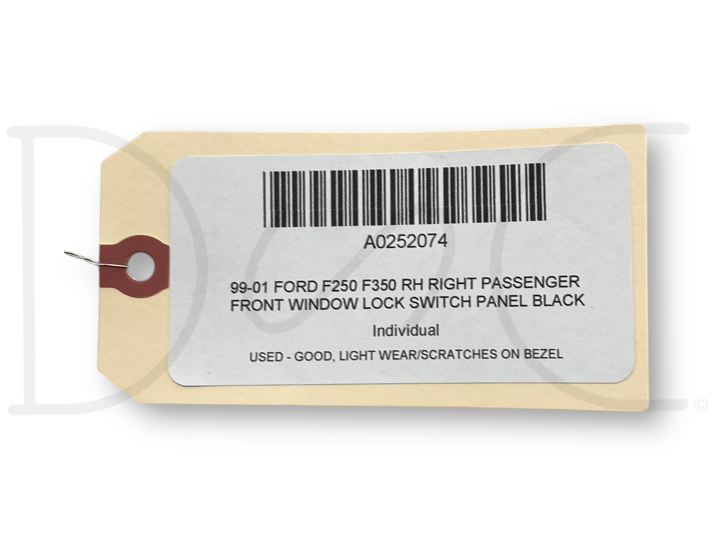 99-01 Ford F250 F350 RH Right Passenger Front Window Lock Switch Panel Black