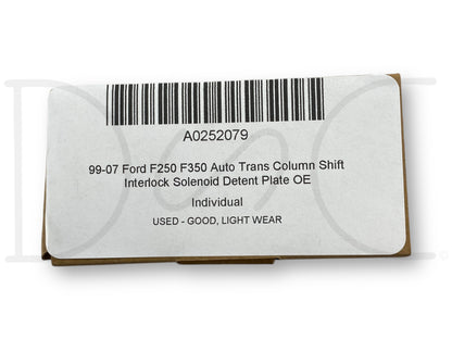 99-07 Ford F250 F350 Auto Trans Column Shift Interlock Solenoid Detent Plate OE