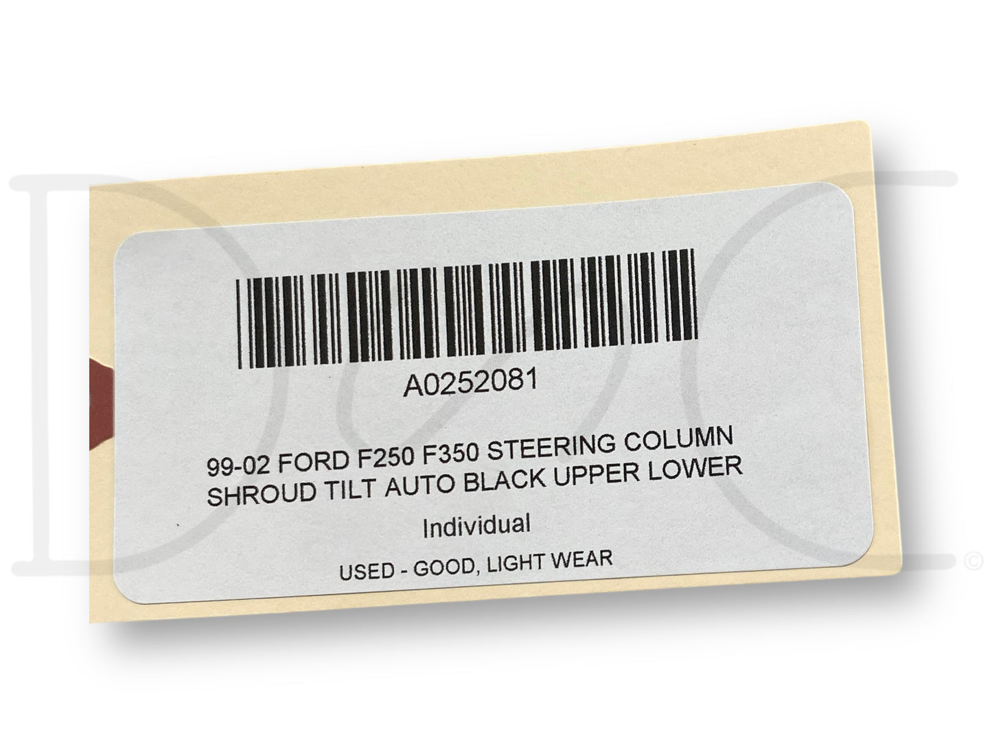 99-02 Ford F250 F350 Steering Column Shroud Tilt Auto Black Upper Lower