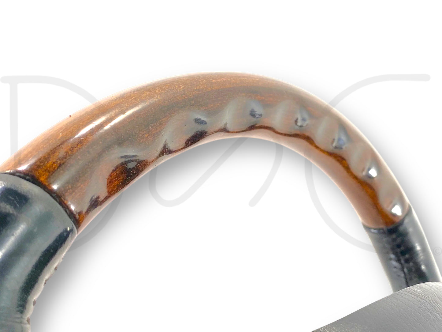 99-02 Ford F250 F350 Steering Wheel W/ Cruise Buttons Black Leather / Wood Grain