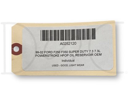 99-02 Ford F250 F350 Super Duty 7.3 7.3L Powerstroke HPOP Oil Reservoir OEM