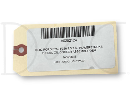 99-02 Ford F250 F350 7.3 7.3L Powerstroke Diesel Oil Cooler Assembly OEM